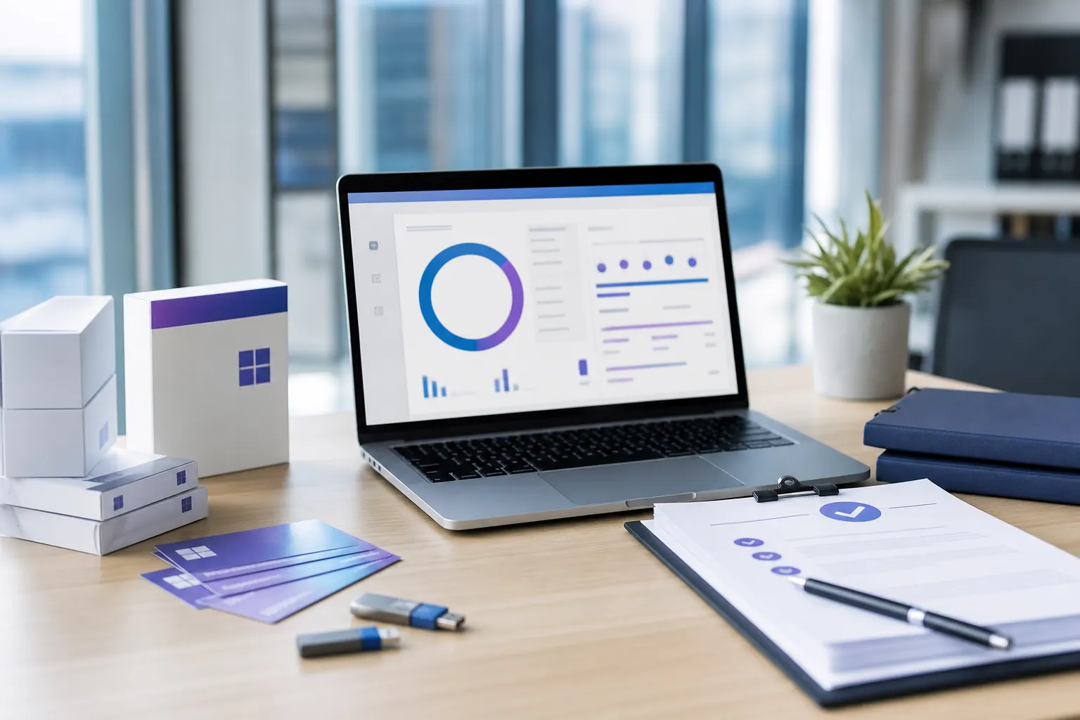 Enterprise software licensing dashboard and Microsoft product reseller support workspace